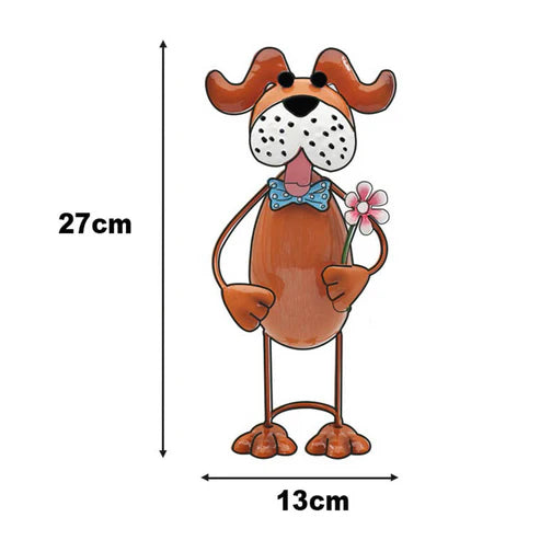 Bright Eyes Brown Dog Garden Ornament 27cm