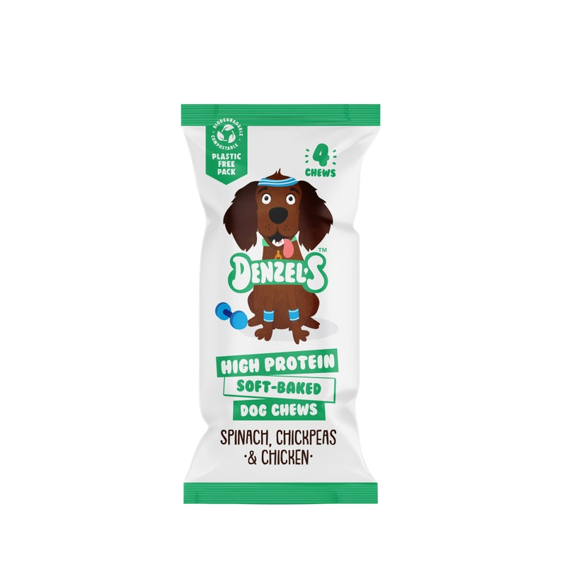 Denzel's Dog Chews – Chicken, Spinach and Chickpeas