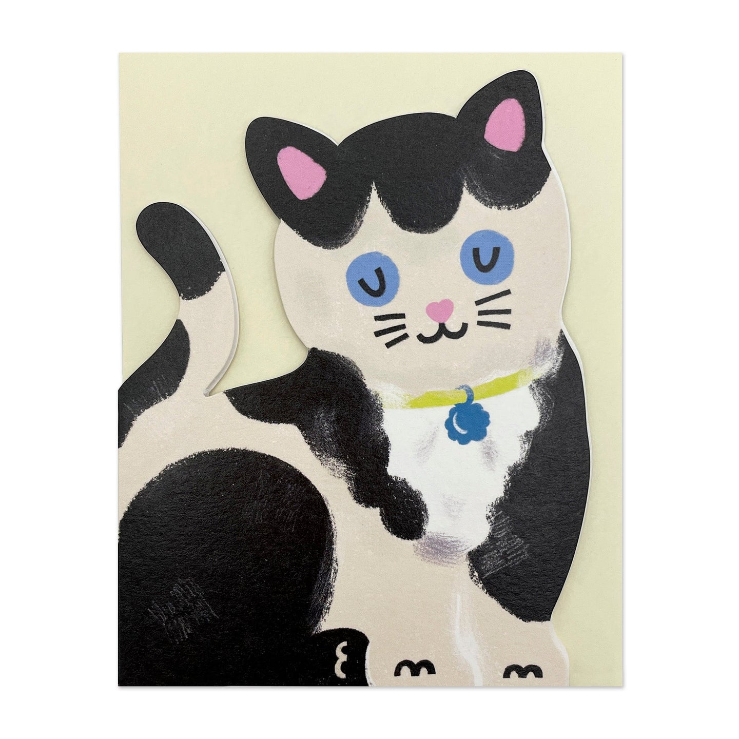 Black And White Mini Kitten Greetings Card