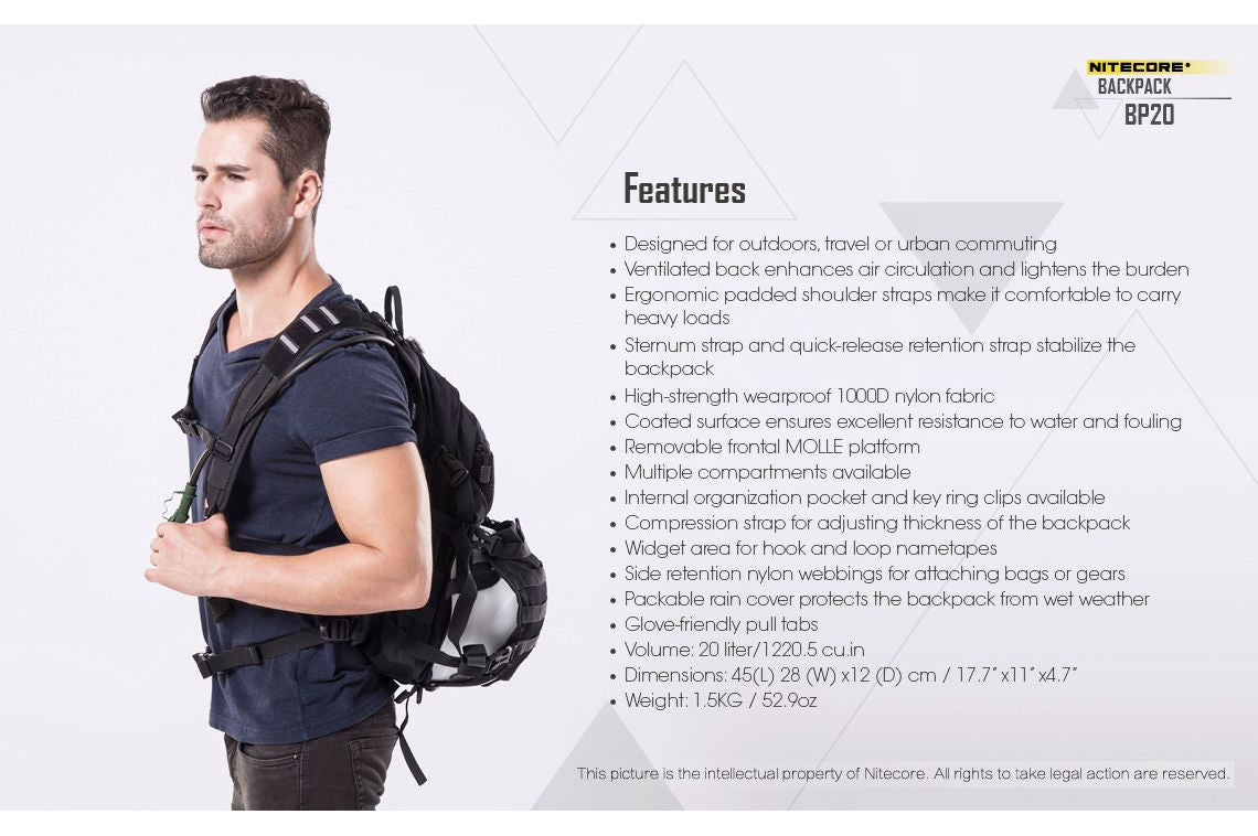 Nitecore BP20 Backpack