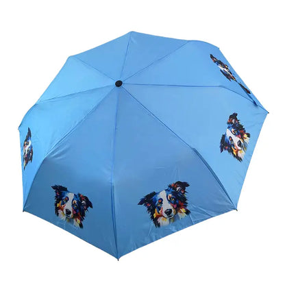 Border Collie Dog Printed Umbrella