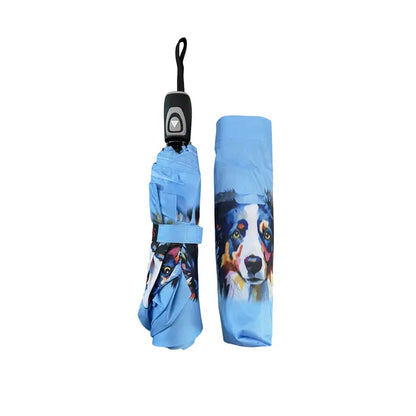 Border Collie Dog Printed Umbrella