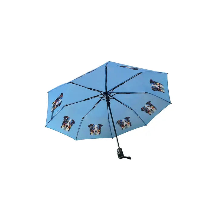 Border Collie Dog Printed Umbrella