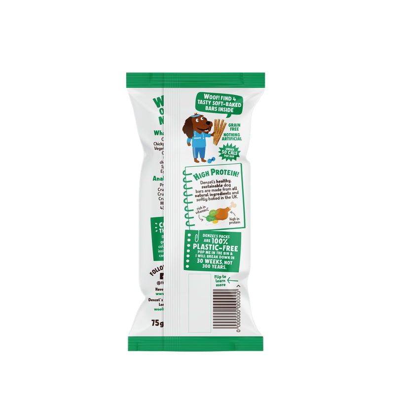 Denzel's Dog Chews –  Chicken, Spinach and Chickpeas