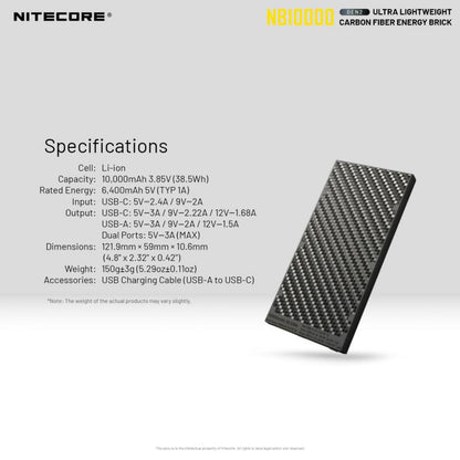 Nitecore NB10000 GEN 2 Power Bank