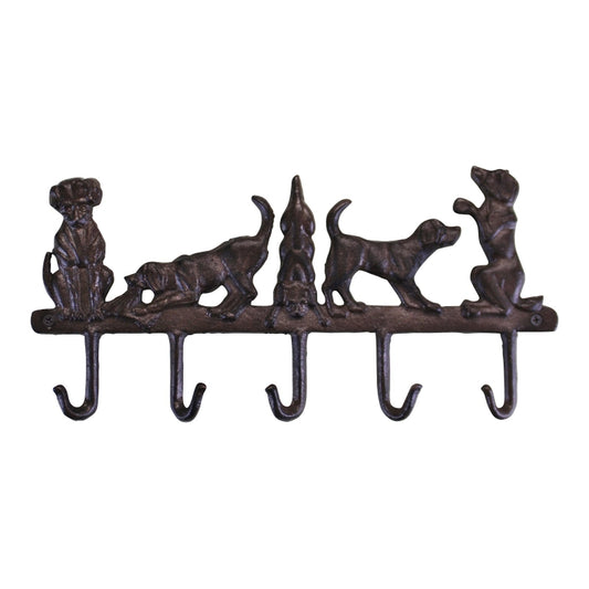 Playful Dogs Cast Iron Metal Hooks