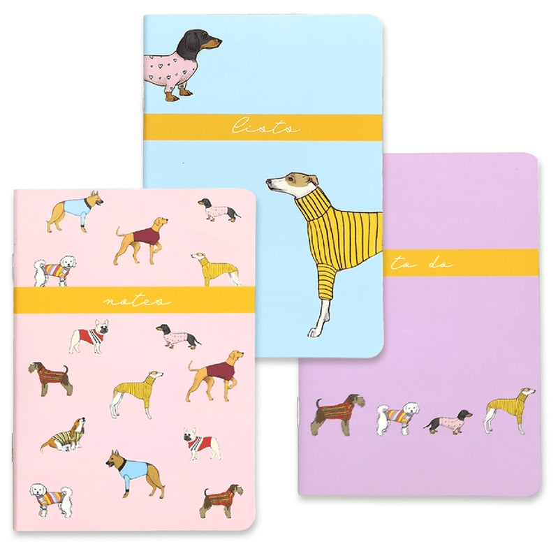 Set of 3 Dog Memo Notebooks